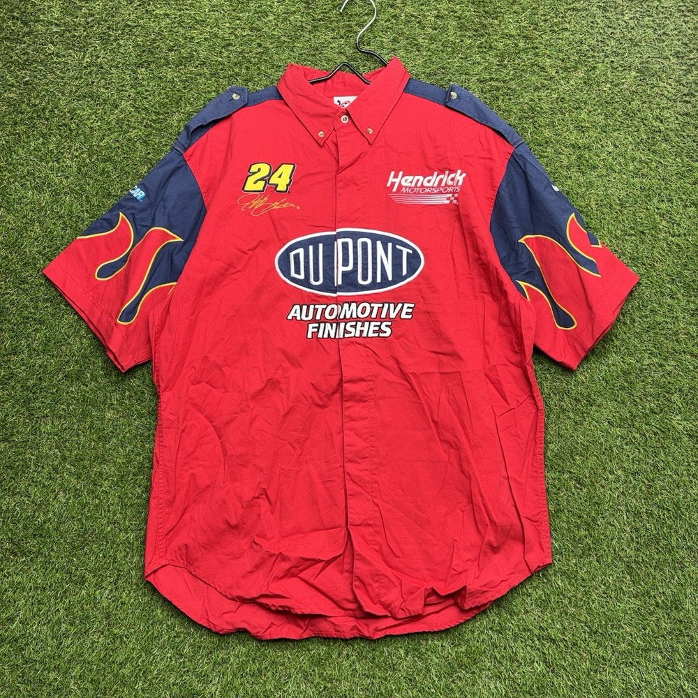 Vintage Jeff Gordon Nascar Shirt Mens Large 24 Dupont Hendrick Motorsports Chase